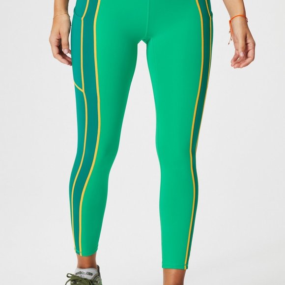 RARE Fabletics Motion365 High-Waist 7/8 Legging Colorblock PHONE POCKET NWT XL - Picture 5 of 9